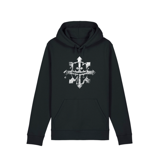 Black Printed Hoody Front