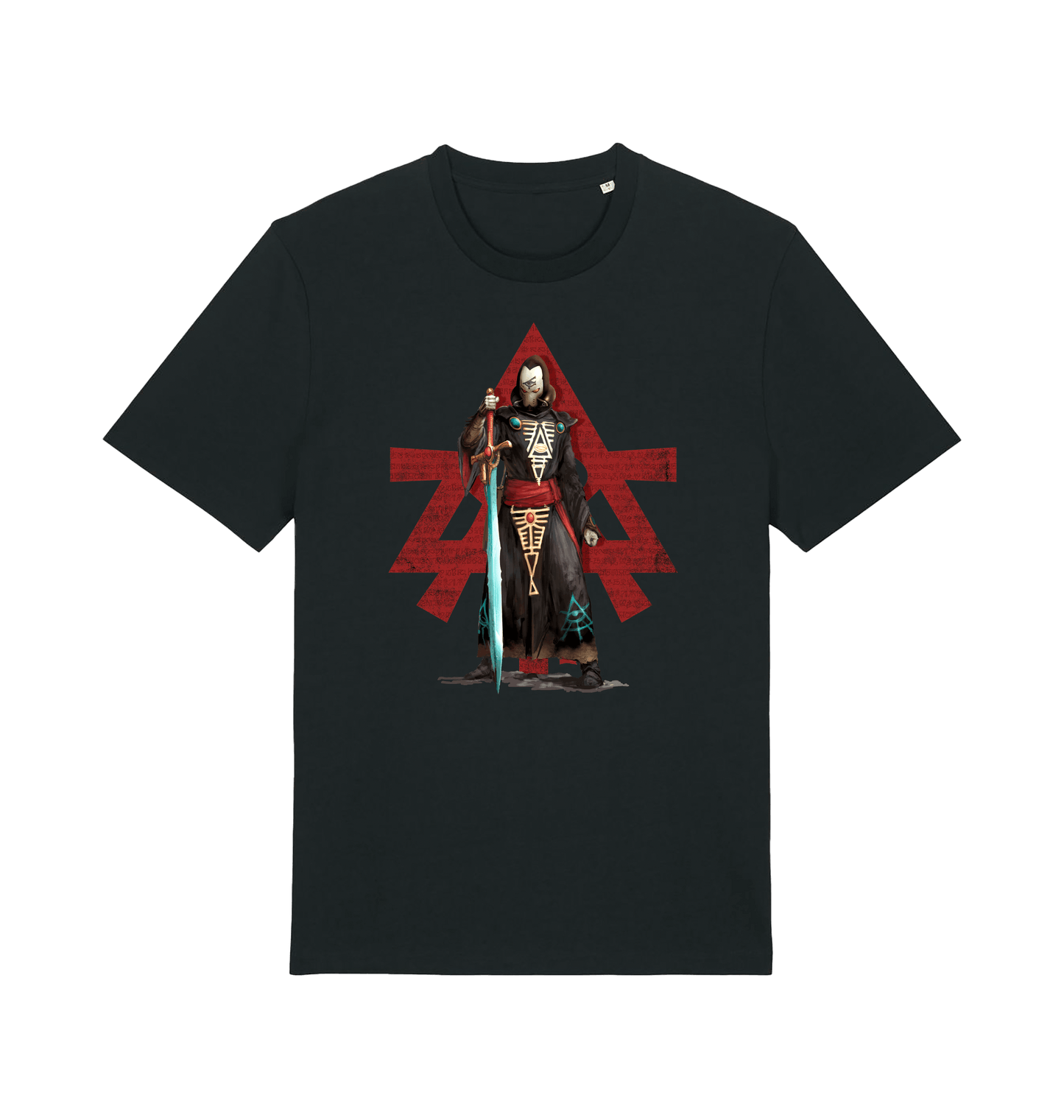 Black Printed T-shirt Front