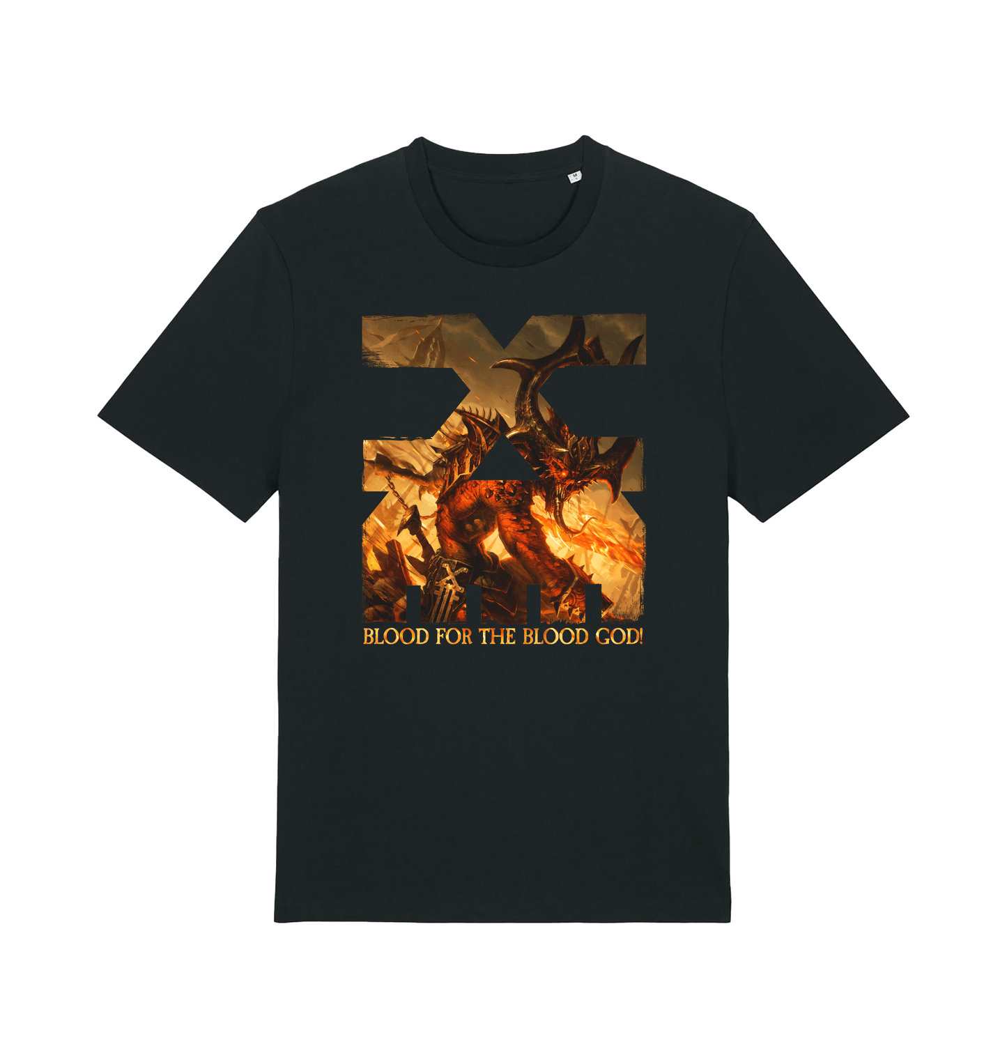 Black Printed T-shirt Front