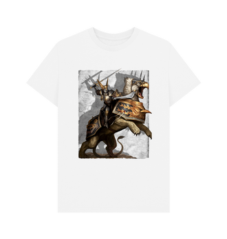 White Warhammer The Old World Empire of Man Demigryph Knight T Shirt