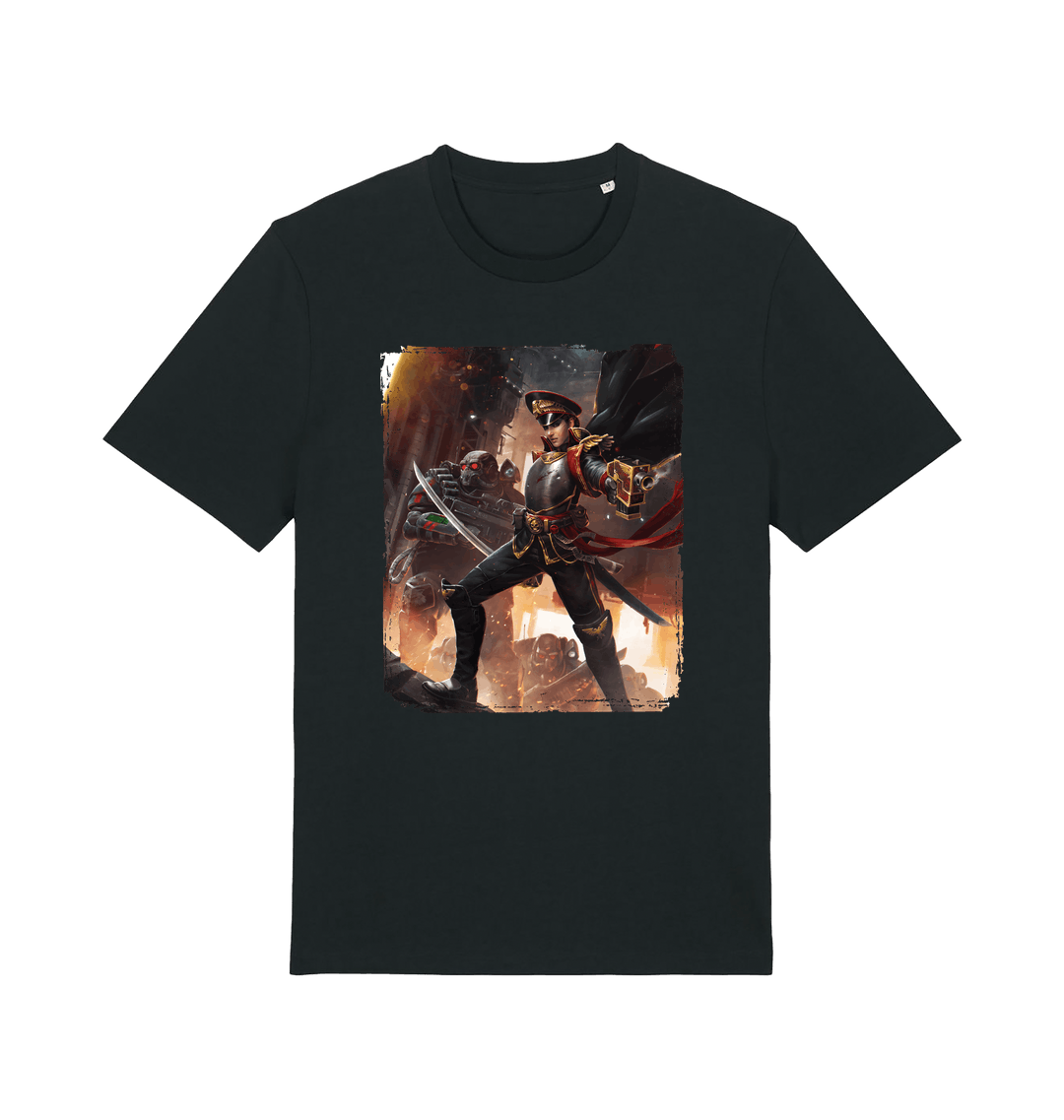 Black Printed T-shirt Front