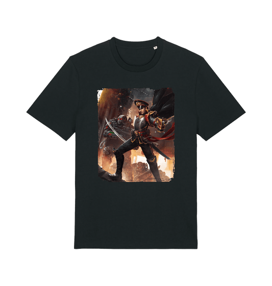 Black Printed T-shirt Front