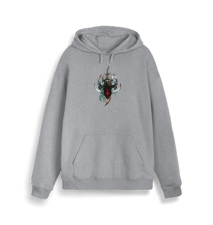 Heather Grey Printed Sweater Front