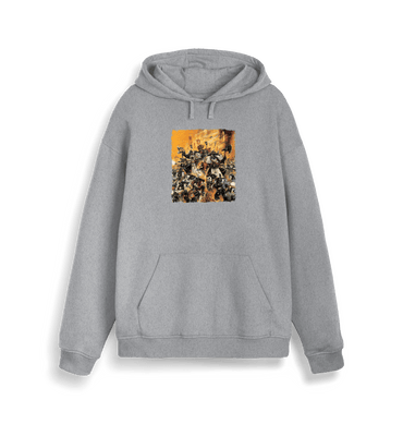 Heather Grey Printed Sweater Front