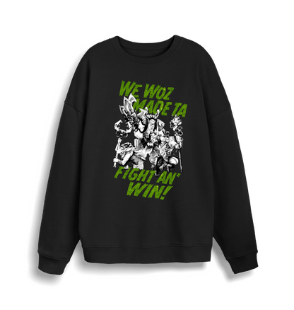 Black Printed Sweater Front