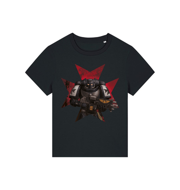 Black Printed T-shirt Front