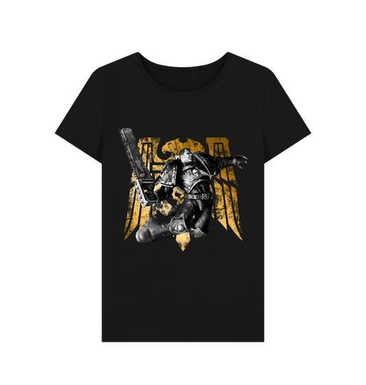 Black Warhammer 40,000: Space Marine Graphic Fitted T Shirt