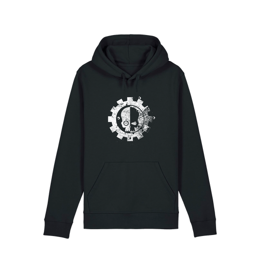 Black Printed Hoody Front