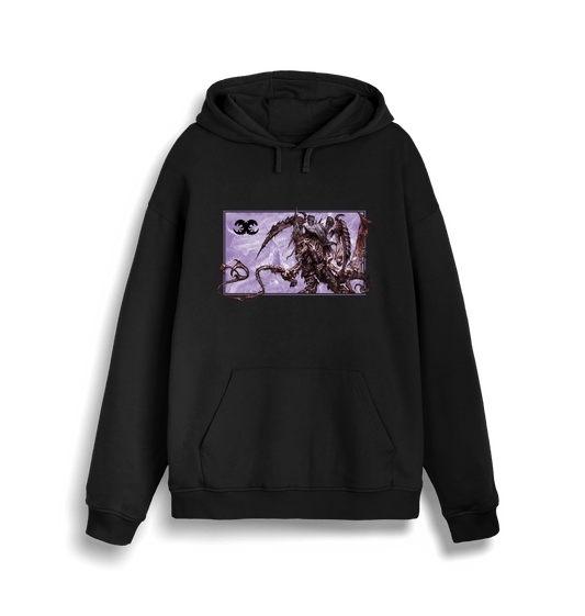 Black Printed Sweater Front