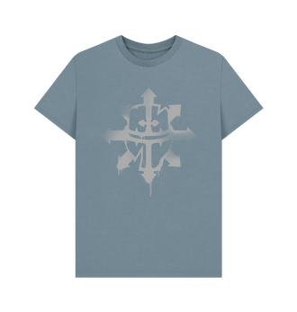 Stone Blue Chaos Knights Graffiti Insignia T Shirt