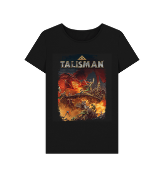 Black Talisman Artwork Fitted T Shirt