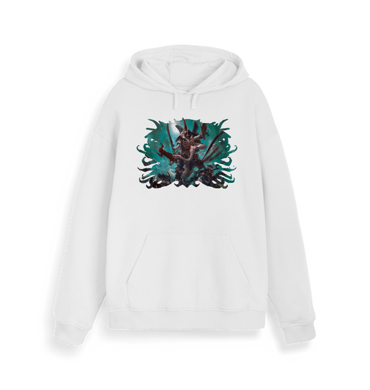 White Printed Sweater Front