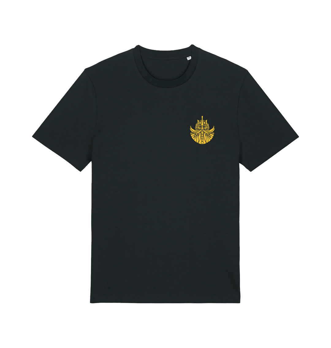Black Premium Warhammer The Old World Dwarfen Mountain Holds Pocket Crest T Shirt