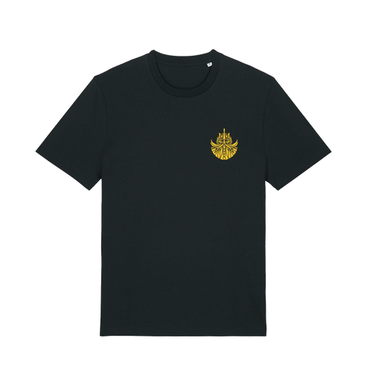 Black Premium Warhammer The Old World Dwarfen Mountain Holds Pocket Crest T Shirt