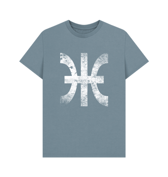 Stone Blue Harlequins Battleworn Insignia T Shirt