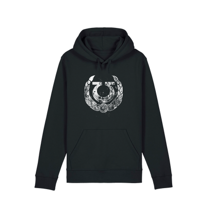 Black Printed Hoody Front