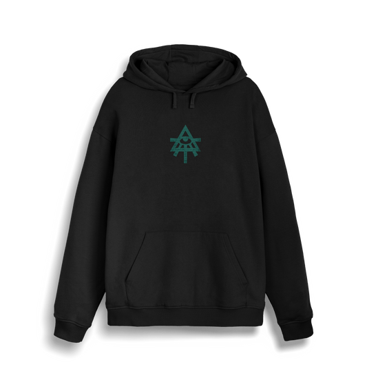 Black Printed Sweater Front