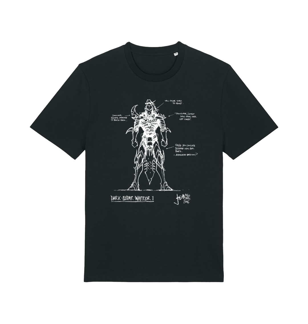 Black Printed T-shirt Front