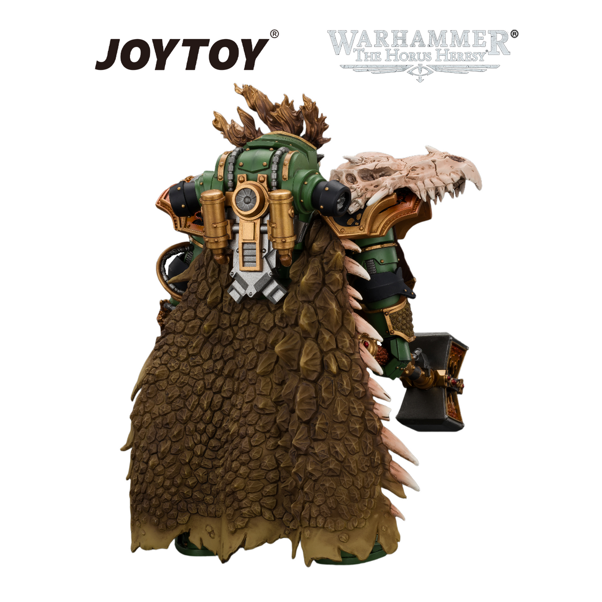 JOYTOY Warhammer The Horus Heresy - Salamanders, Vulkan, Primarch of the XVIIIth Legion with Dawnbringer, The Furnace's Heart and Dragon's Breath Gauntlet (1/18 Scale) Preorder & Exclusive T Shirt