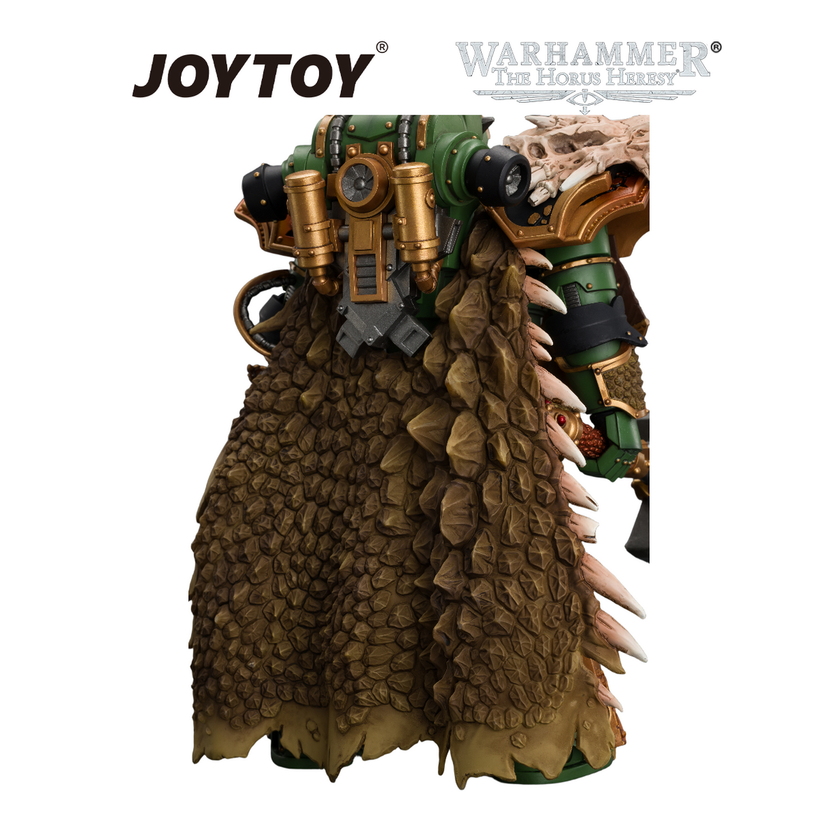 JOYTOY Warhammer The Horus Heresy - Salamanders, Vulkan, Primarch of the XVIIIth Legion with Dawnbringer, The Furnace's Heart and Dragon's Breath Gauntlet (1/18 Scale) Preorder & Exclusive T Shirt