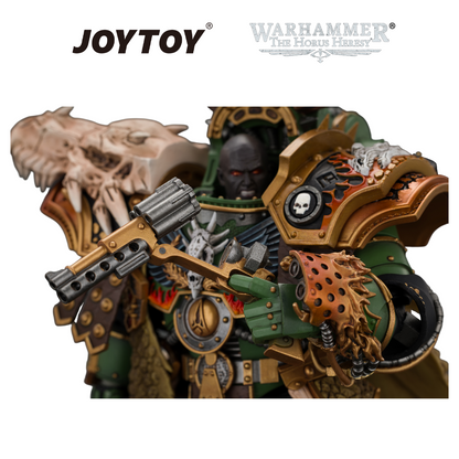 JOYTOY Warhammer The Horus Heresy - Salamanders, Vulkan, Primarch of the XVIIIth Legion with Dawnbringer, The Furnace's Heart and Dragon's Breath Gauntlet (1/18 Scale) Preorder & Exclusive T Shirt