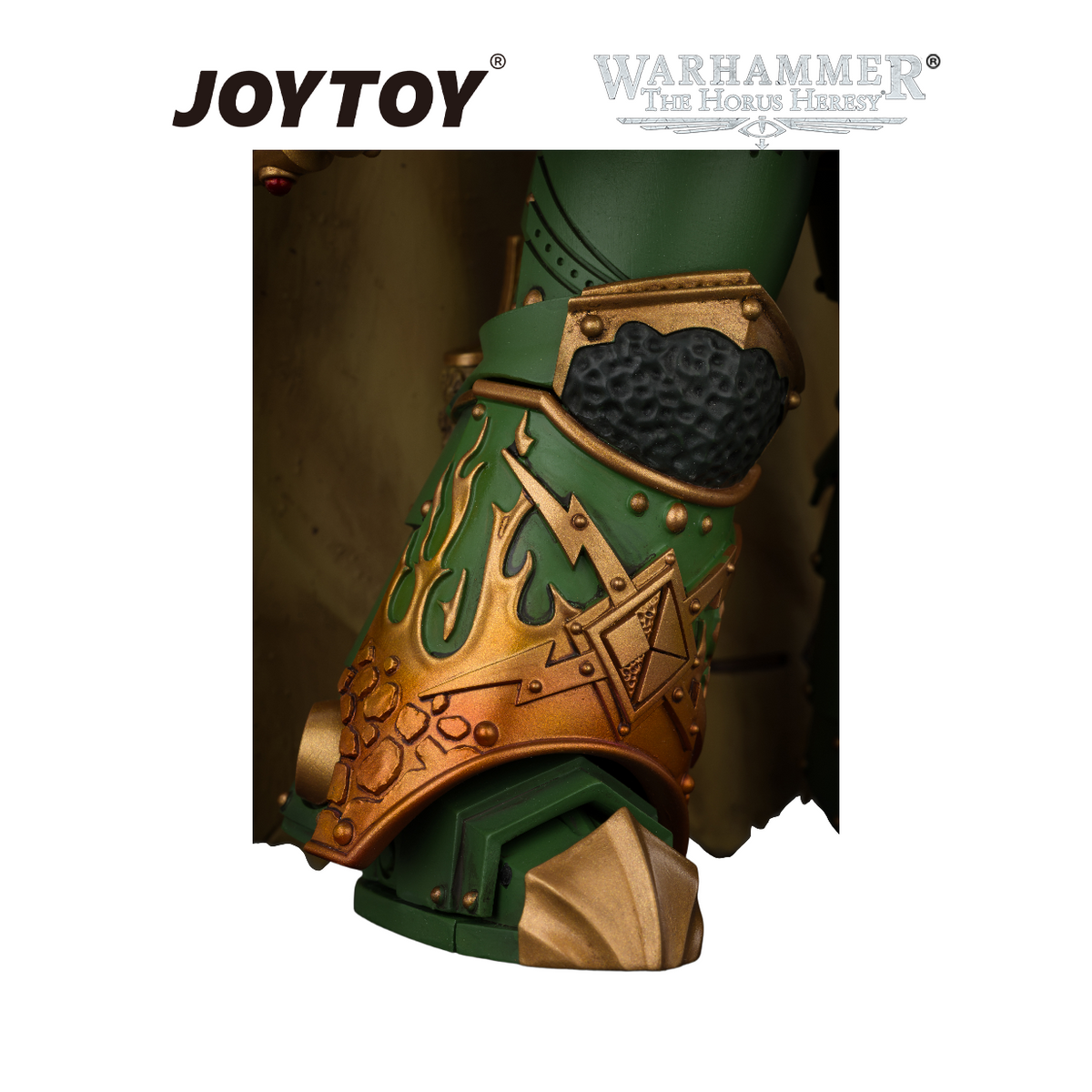 JOYTOY Warhammer The Horus Heresy - Salamanders, Vulkan, Primarch of the XVIIIth Legion with Dawnbringer, The Furnace's Heart and Dragon's Breath Gauntlet (1/18 Scale) Preorder & Exclusive T Shirt