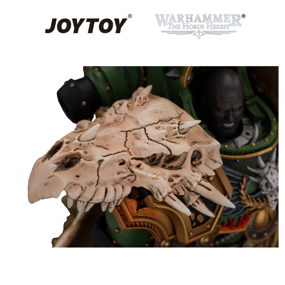JOYTOY Warhammer The Horus Heresy - Salamanders, Vulkan, Primarch of the XVIIIth Legion with Dawnbringer, The Furnace's Heart and Dragon's Breath Gauntlet (1/18 Scale) Preorder & Exclusive T Shirt