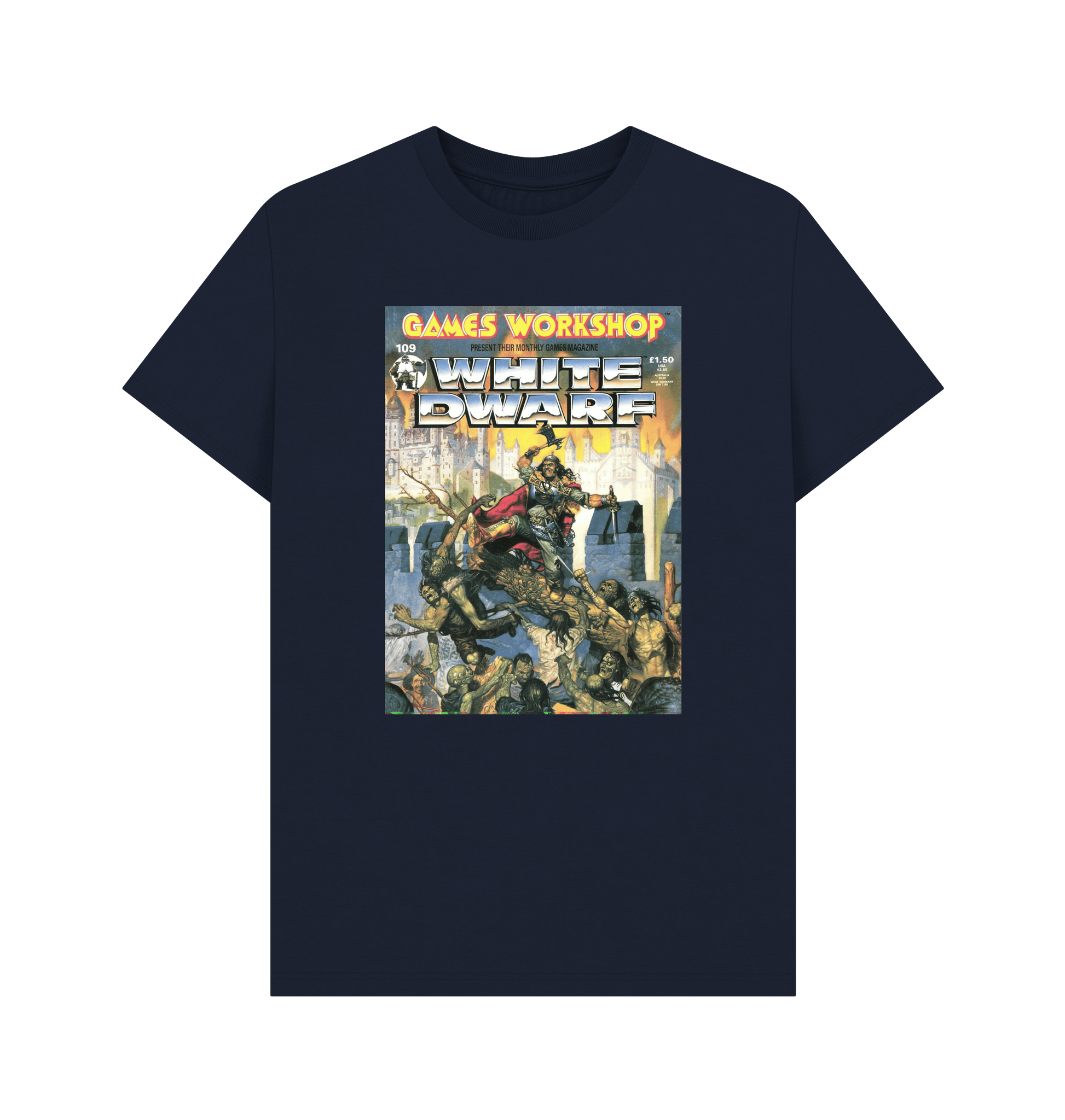 Navy Blue White Dwarf Issue 109 T Shirt