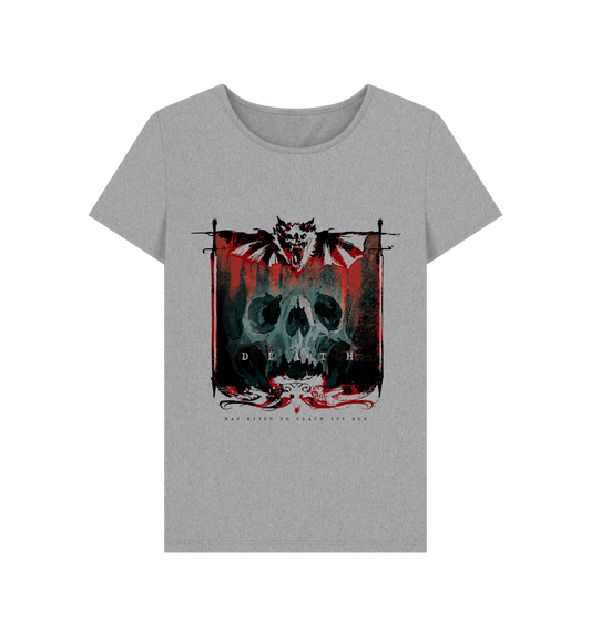 Athletic Grey Skull Fitted T Shirt