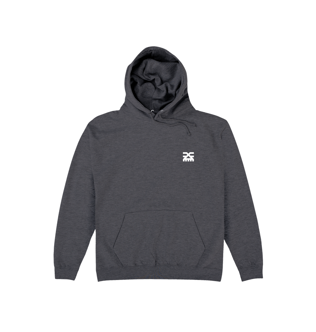 Charcoal Printed Hoody Front