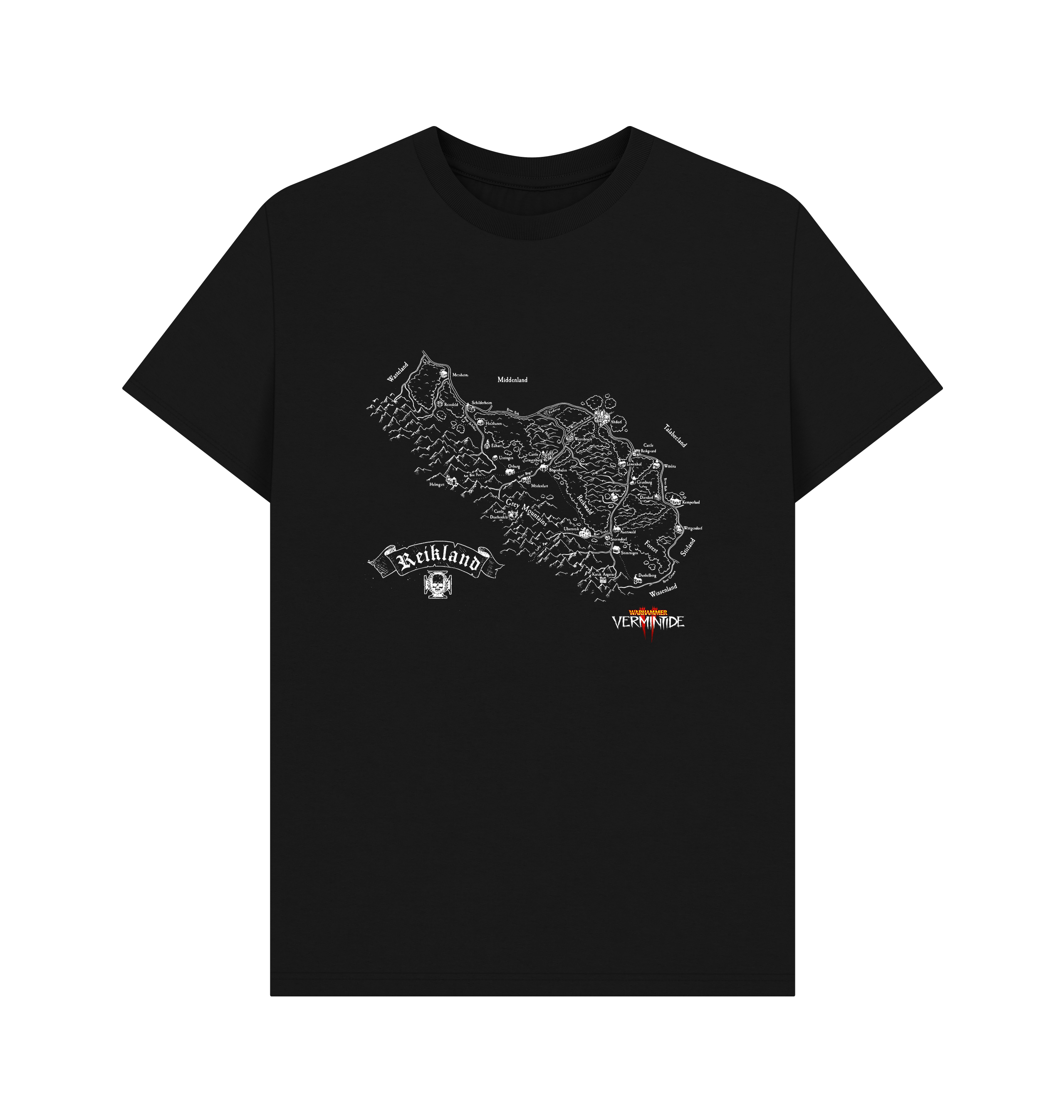 Black Vermintide II Map T Shirt