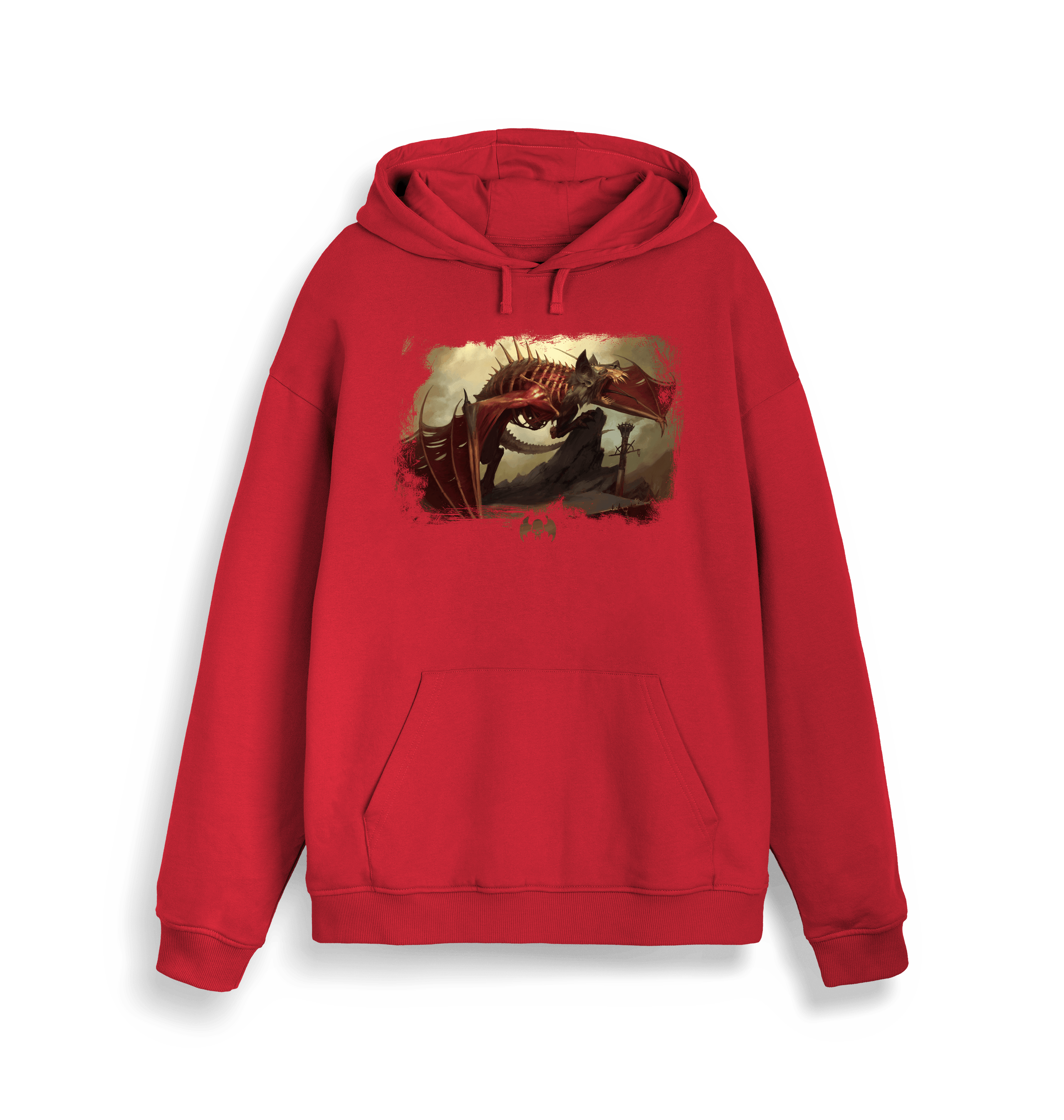 Red Printed Sweater Front