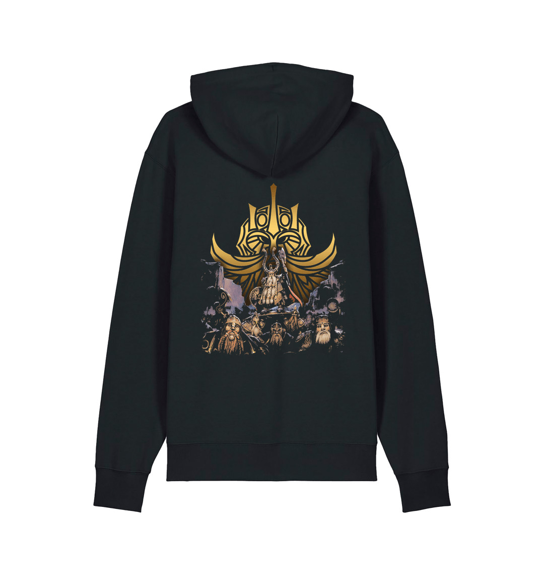 Black Printed Sweater Back