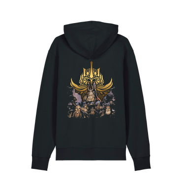 Black Printed Sweater Back