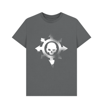 Slate Grey Slaves to Darkness Graffiti Insignia T Shirt