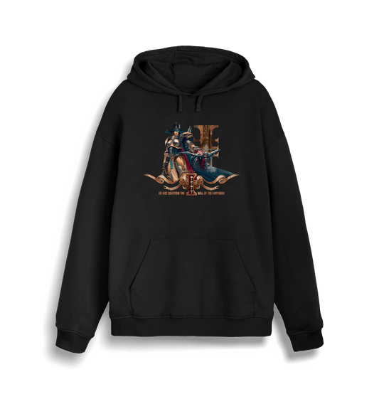 Black Printed Sweater Front