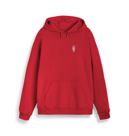 Red Printed Sweater Front