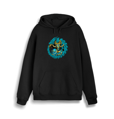 Black Printed Sweater Front