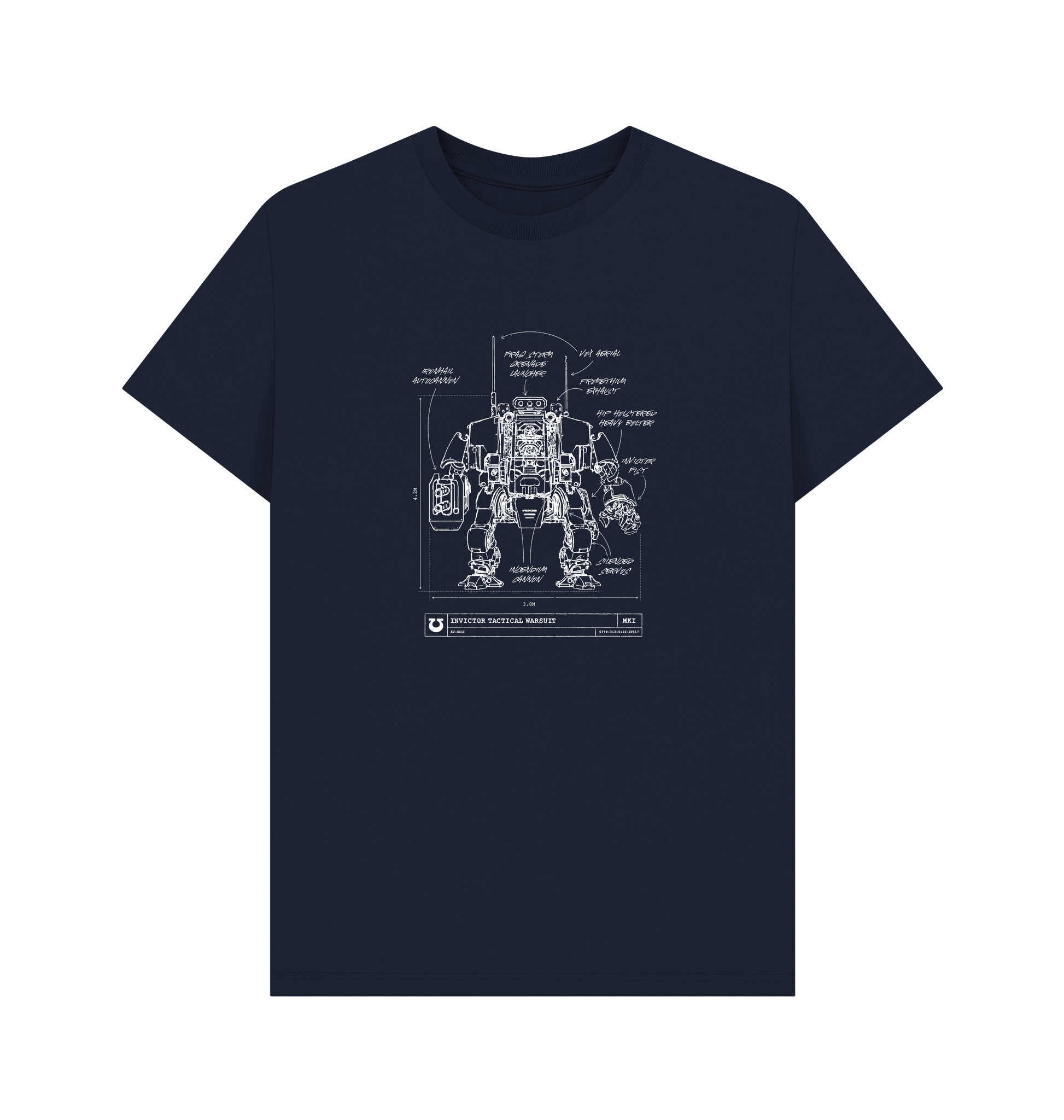 Navy Blue Ultramarines Invictor Warsuit T Shirt