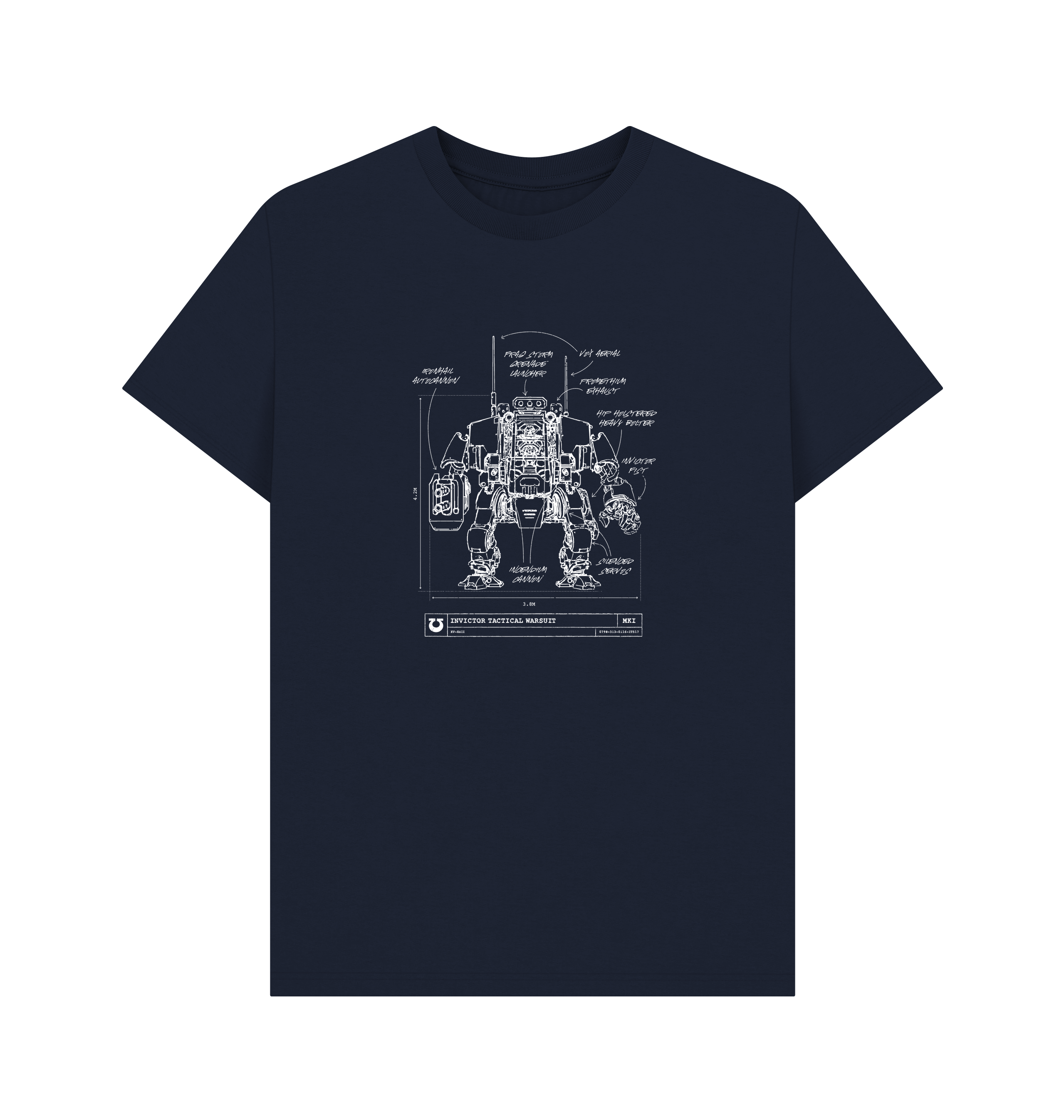 Navy Blue Ultramarines Invictor Warsuit T Shirt