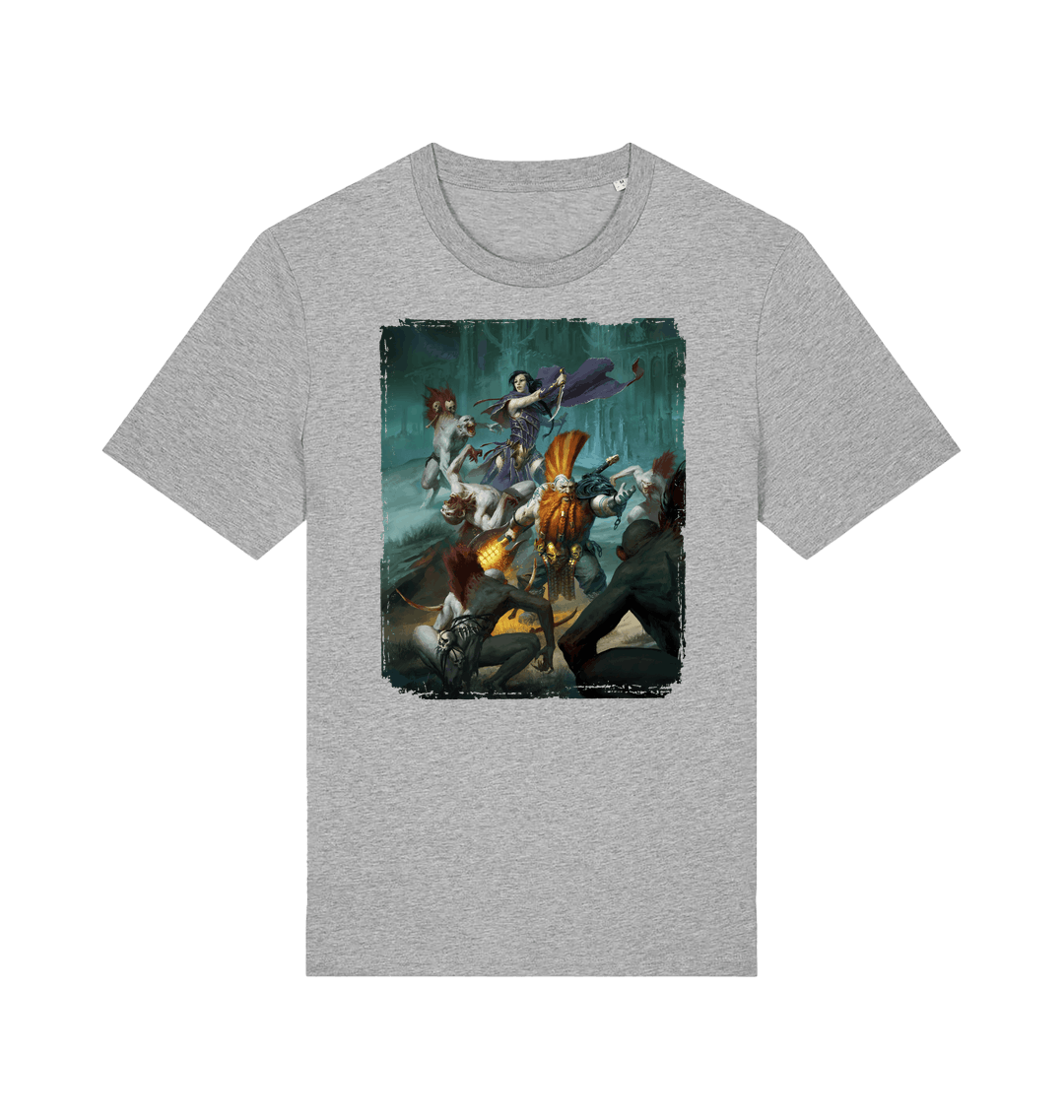 Heather Grey Printed T-shirt Front