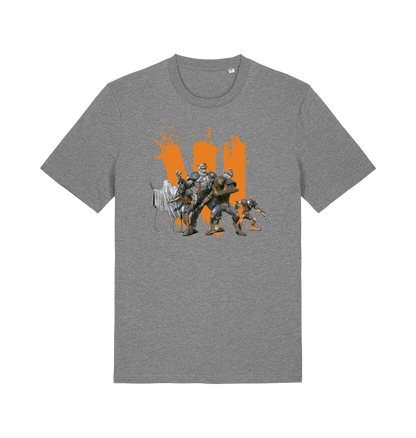 Mid Heather Grey Printed T-shirt Front