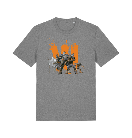 Mid Heather Grey Printed T-shirt Front