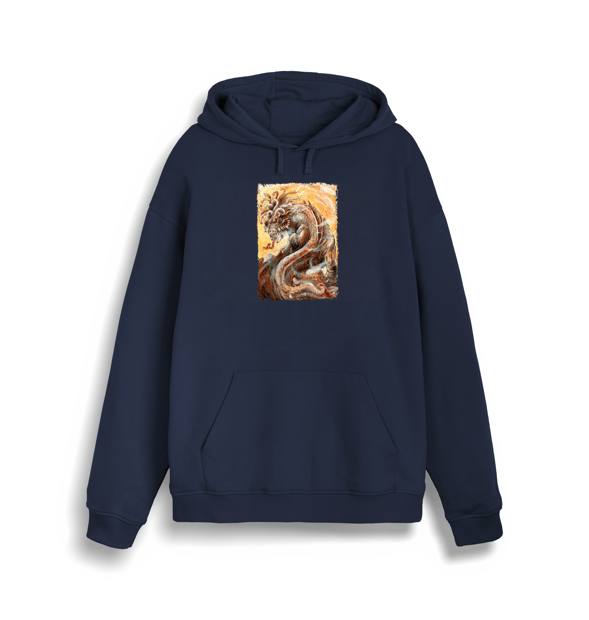 French Navy Printed Sweater Front