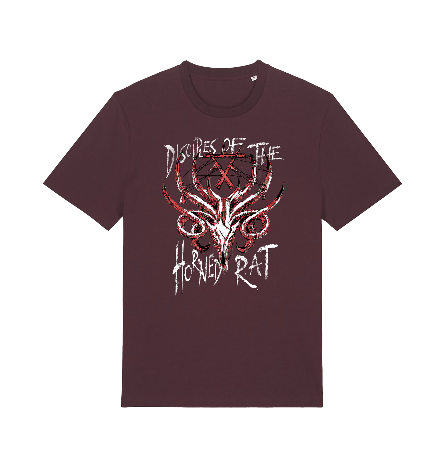 Red Brown Printed T-shirt Front