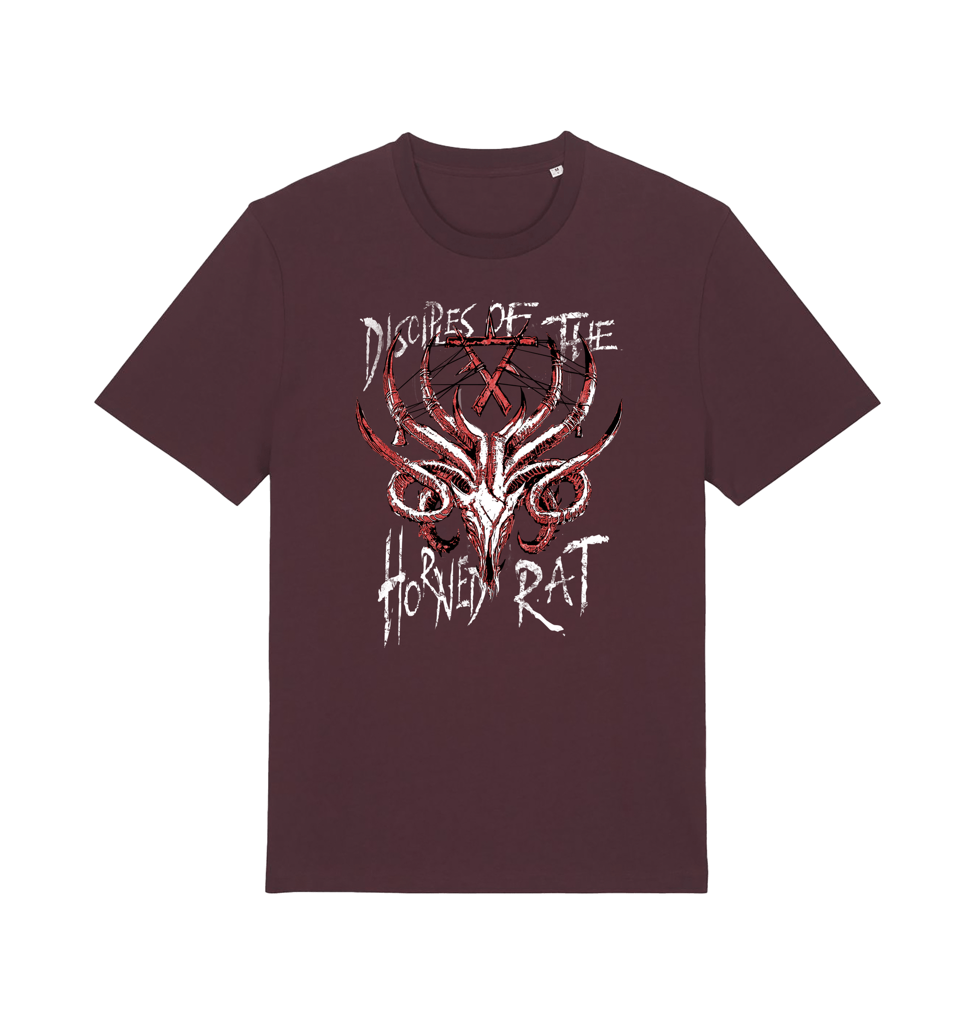Red Brown Printed T-shirt Front