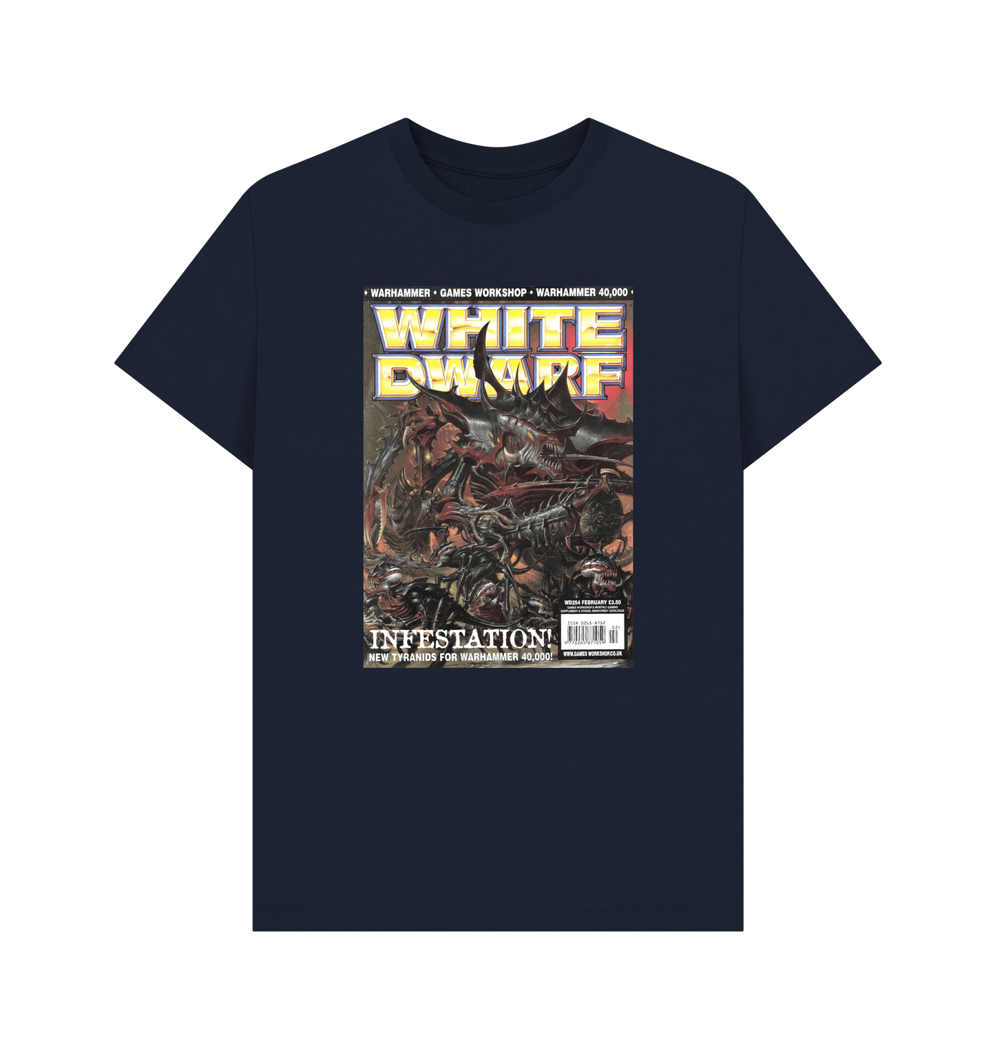Navy Blue White Dwarf Issue 254 T Shirt
