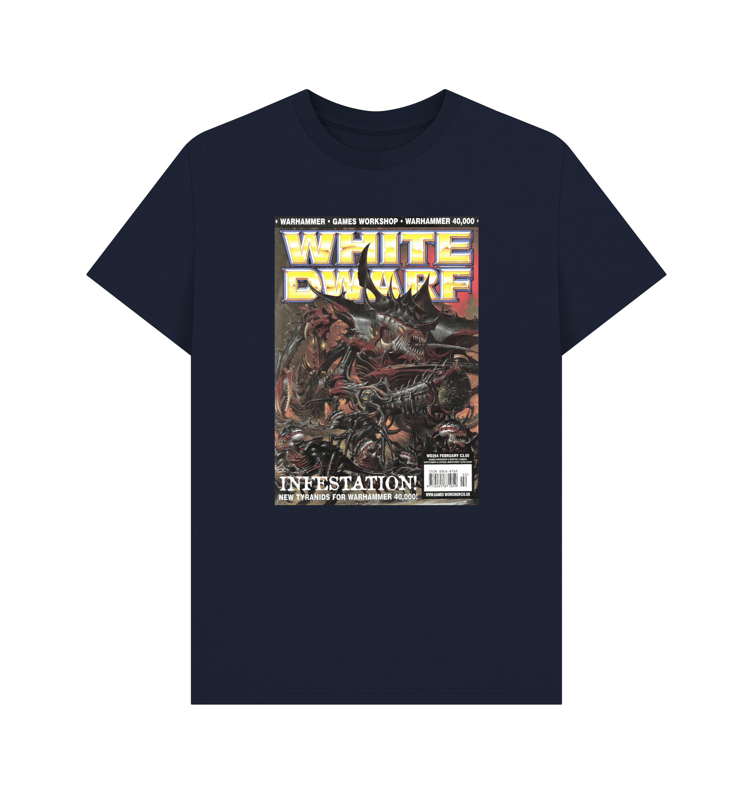 Navy Blue White Dwarf Issue 254 T Shirt