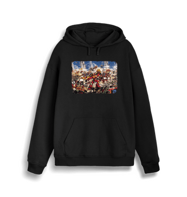 Black Printed Sweater Front