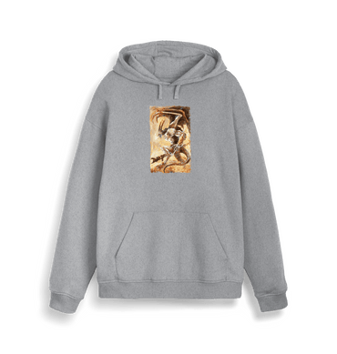 Heather Grey Printed Sweater Front